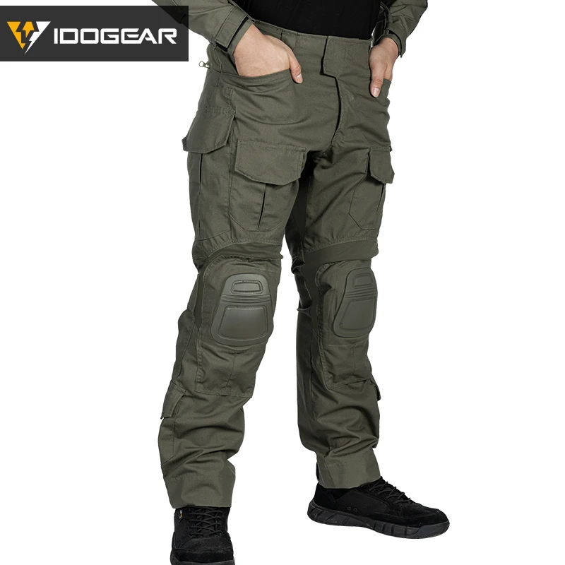 Imagem -03 - Idogear-tactical g3 Combate Terno Camisa e Calças Joelheiras Ver Camo Uniforme de Combate Atualização 3004