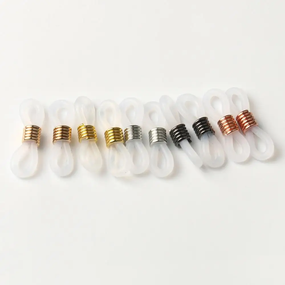 20pcs Non Slip Silicone Rubber Ring Glasses Chain Strap Eyelets Rope Sunglasses Ear Hook Eyeglasses Spectacles Loop Connector