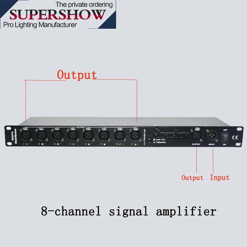 

Stage Light DJ Controller DMX512 Splitter Light Signal Splitter Amplifiers 8 Way DMX Distributor for stage Equipment