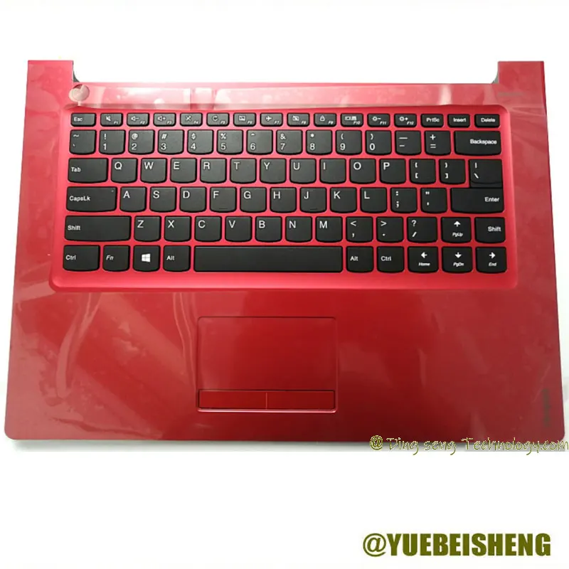 YUEBEISHENG             NEW FOR LENOVO ideapad 510-14 510-14isk US keyboard upper cover upper case 5CB0M29392  ,red