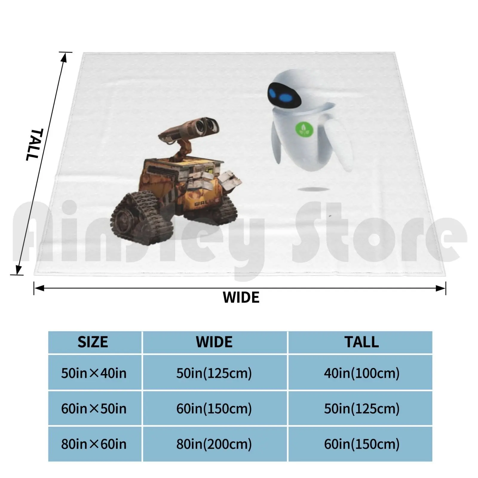 Ldrr ( Long Distance Robots Relationship ) Blanket Fashion Custom Ldr Robots Earth Walle Eve