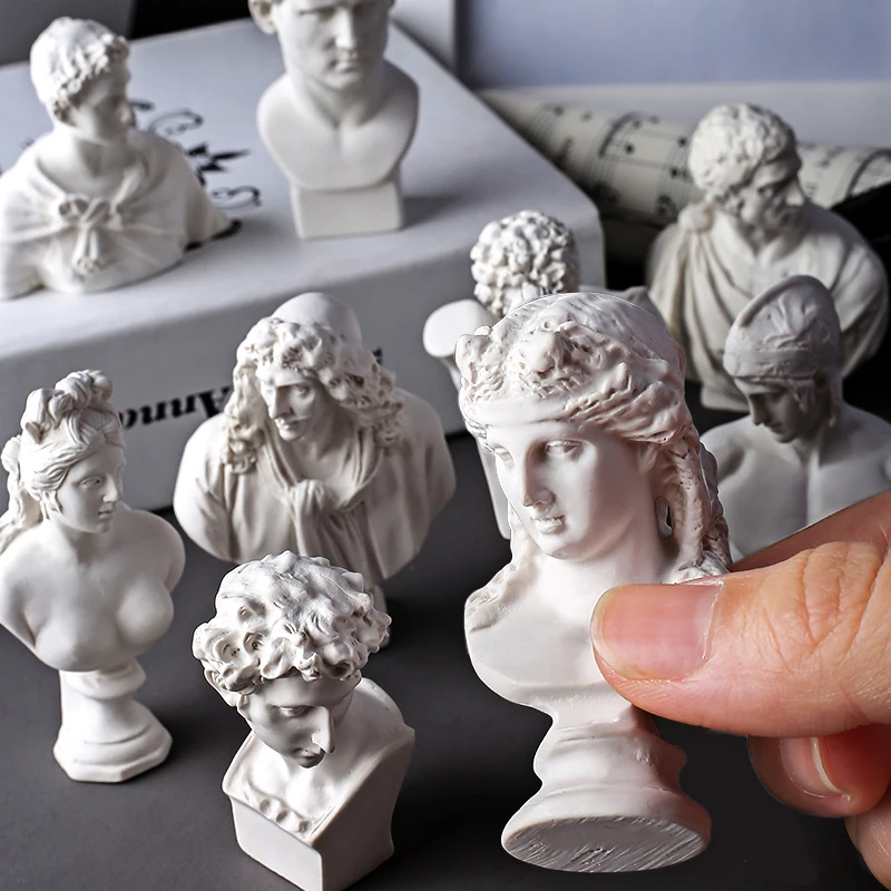 

10PCS Nordic Mini David Venus Figure Resin Ornament Feng Shui Home Bedroom Table Accessories Crafts Model Room Statue Decoration