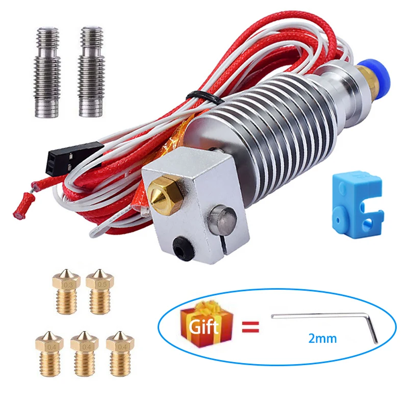 

Latest J-head Hotend 12V/24V V6 E3D Bowden/Wade Extruder with Heater screw-in Thermistor Heat sink for 1.75mm 3D Printer Part