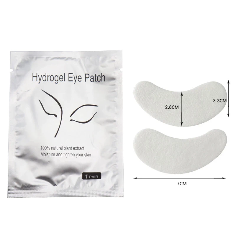 100pairs Eyelash Extension Paper Patches Under Eye Pads Lash Hydrogel Eyelash Paper Patches Eye Tips Sticker Wraps Pearl Common