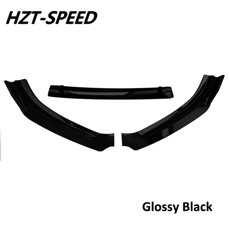 3 PCS ABS Small Car Body Kit Front Bumper Lip Spoiler Diffuser Shovel Trim For Mazda CX-4 2016-2018