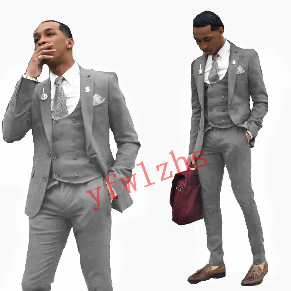 

Handsome Two Buttons Groomsmen Notch Lapel Groom Tuxedos Men Suits Wedding/Prom Best Blazer ( Jacket+Pants+Vest+Tie) B220