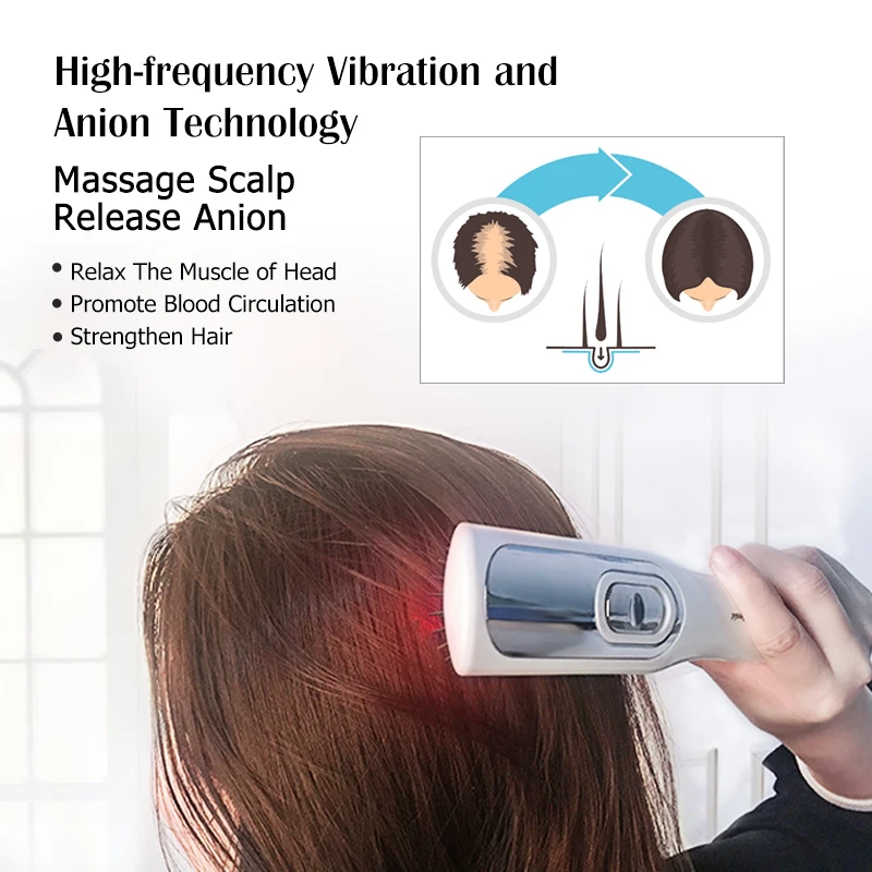 Hair Regrowth Laser Comb Head Scalp Massager Anti Hair Loss Hairbrush Laser Hair Growth Comb Infrared Loss Treatment Products