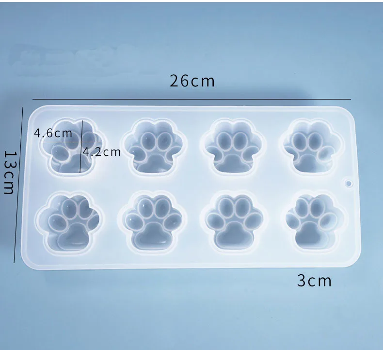 1=8pcs lovely cat dog bear paw Silicone Mold Artist Making tool for earring pendant jewelry Epoxy Resin Molds craft Art Supplies