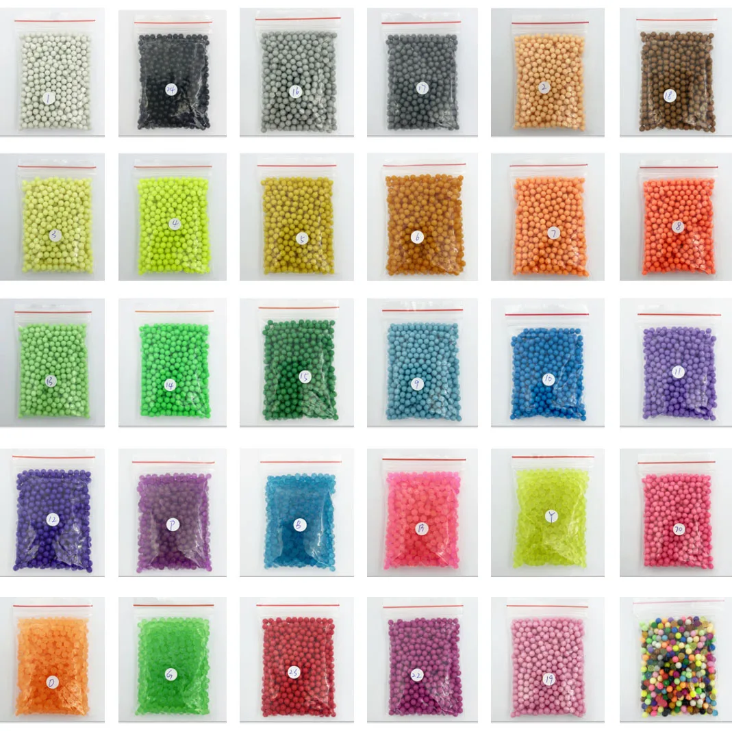 500 Stück Plastiktüten Packag 5 mm Perlen Wasserperlen Spray Aqua Magic Perlen Lernpuzzles Stecktafel für Kinderspielzeug