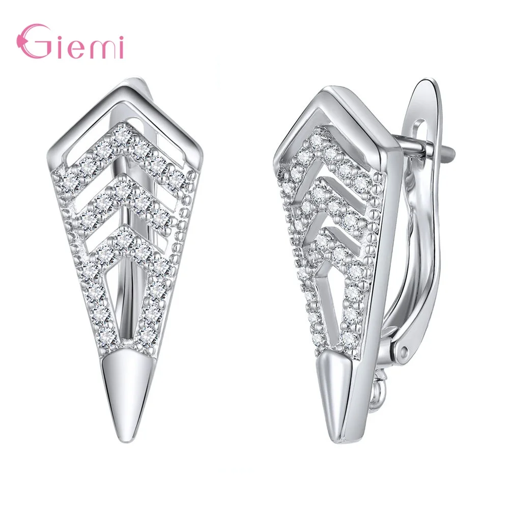 Fashion Creative 925 Sterling Silver Cubic Zirconia Hoop Earring DIY Accessories Jewelry Making for Ear Earring Jewellry