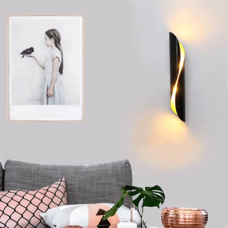 Nordic Modern Simplicity LED wall lamp indoor bedroom bedside living room wall sconce corridor loft stairs lighting fixture