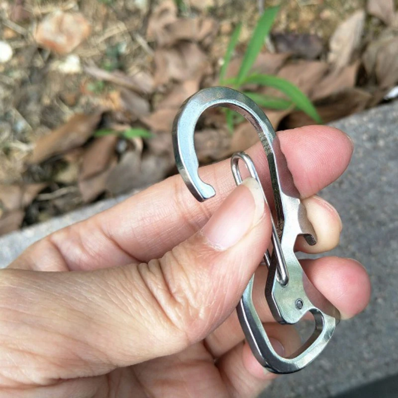 Small Keychain Carabiner, Mini Key Carabiner Clip,Titanium EDC with Bottle Opener, Multi Tool New