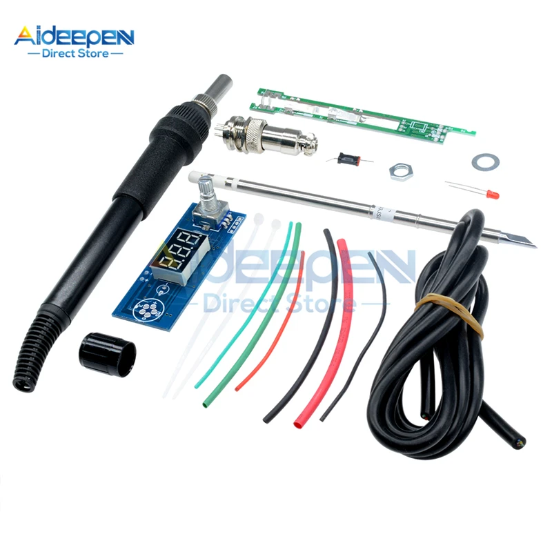 

Electric Unit LED Digital Soldering Iron Station Temperature Controller DIY Kits Use For HAKKO T12 Handle Vibration Switch