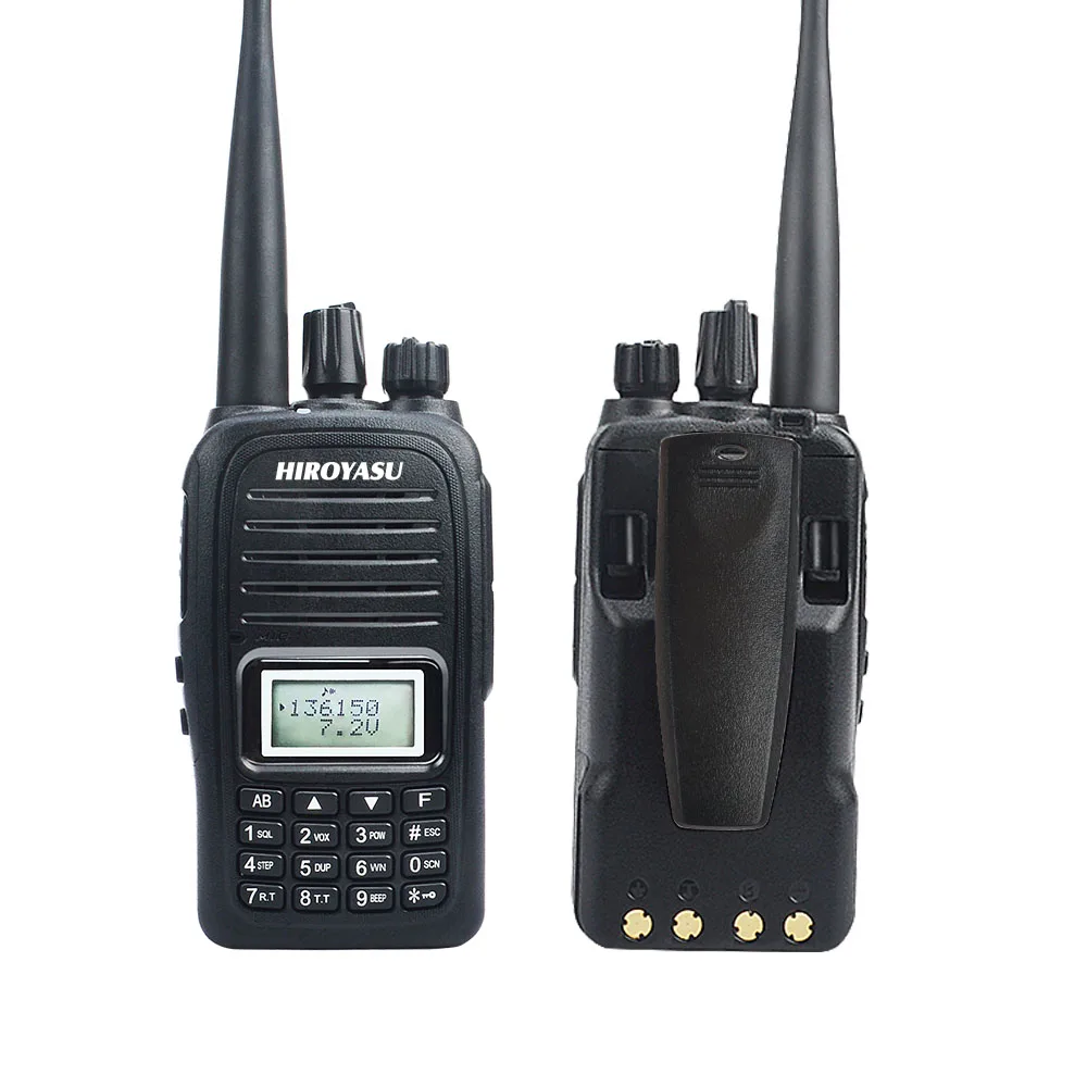 Walkie talkie impermeable VOX de doble banda VHF 136-174MHz y UHF 400-520MHz Scrambler roger beep talkie HIROYASU F2000