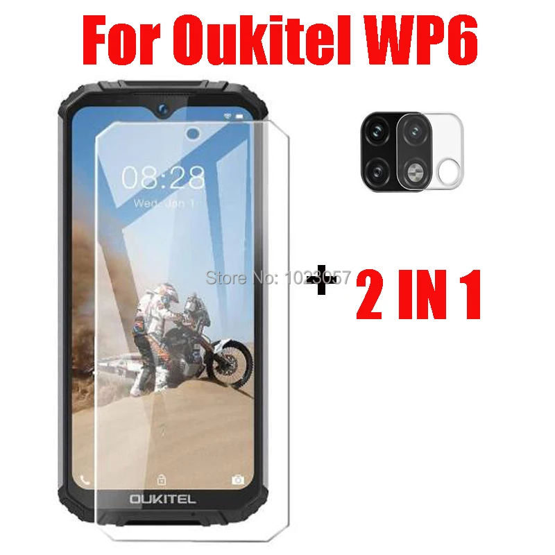 3-in-1 Case + Camera Tempered Glass On For Oukitel WP6 ScreenProtector Glass For Oukitel WP6 3D Glass