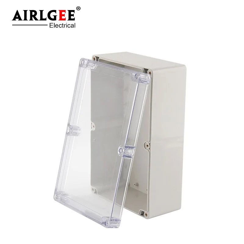 230 * 150 * 85mm ABS electrical plastic box transparent cover Ip65 waterproof junction box screw installation