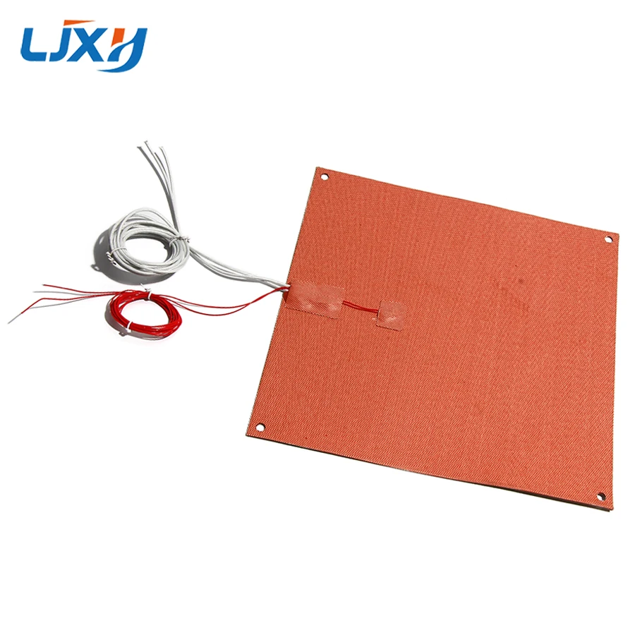 

LJXH 400mm NTC 100K Thermistor 3D Printer Heater Polyimide Film Insulation Silicone Rubber Heating Plate with Holes