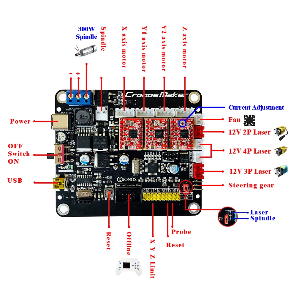 CNC 3018 프로 밀링 머신 우드 라우터, CNC 레이저 타각기, 3018PRO GRBL 미니 DIY CNC 조각기, 목재 PCB PVC용