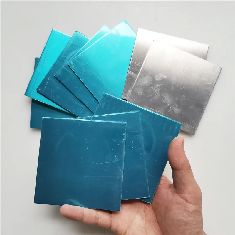 5 قطعة/10 قطعة 5052 الألومنيوم لوحة الألومنيوم مسطح ورقة DIY سمك 3 مللي متر 100x100 مللي متر تخصيص