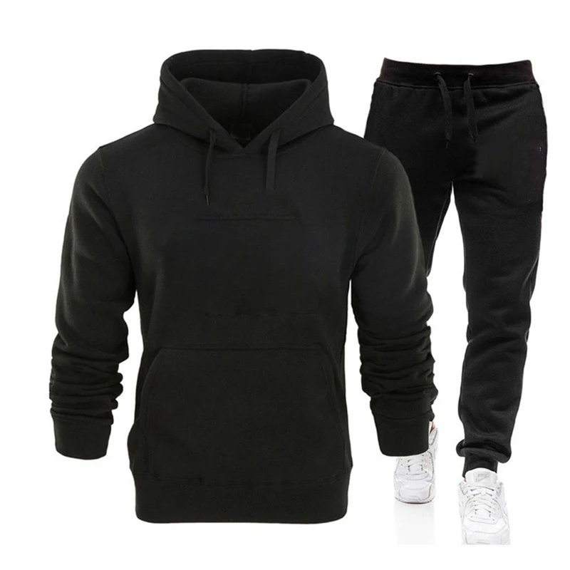 Autumn Spring  Men Tracksuit Set Sweatshirt Tops Trouser Suit  Outdoor Sport Clothing