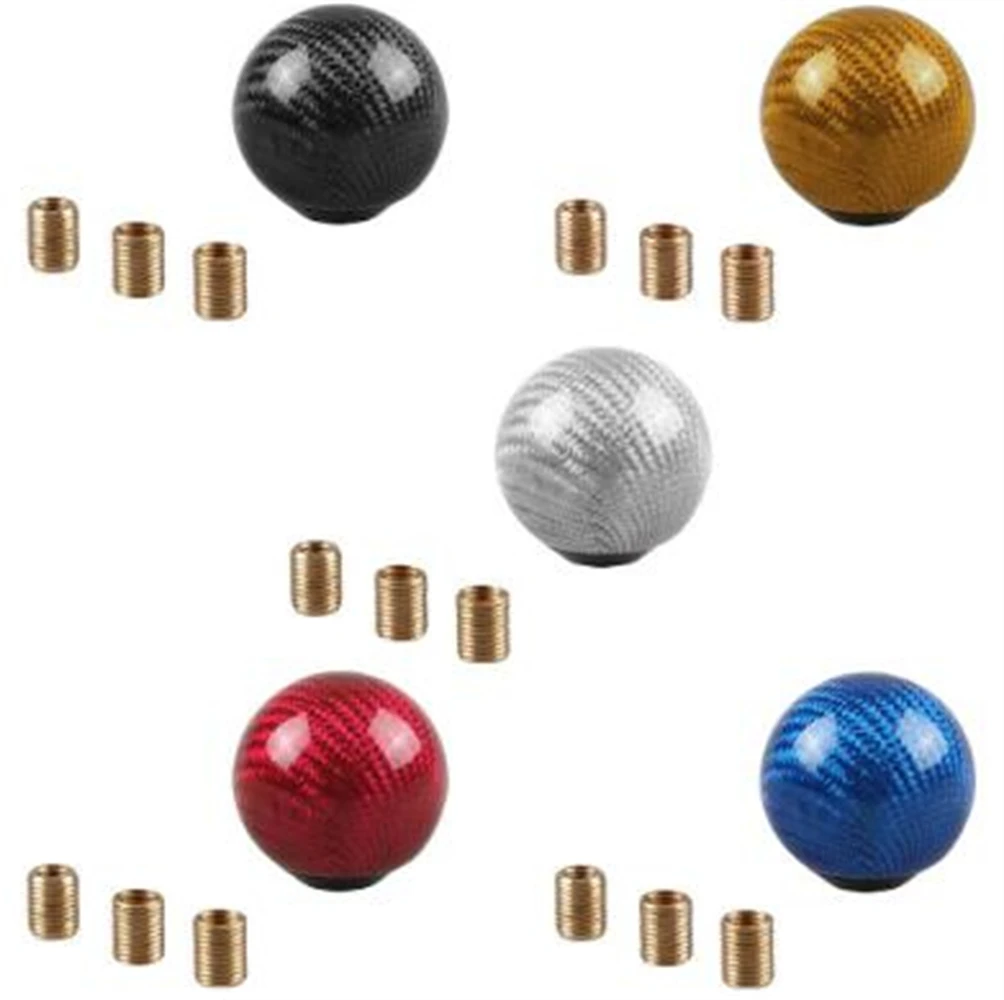 

Universal Car Genuine Carbon Fiber Manual Automatic Gear Shift Knob AT MT Shifter Lever Fit For Honda Toyota Nissan Mitsubishi