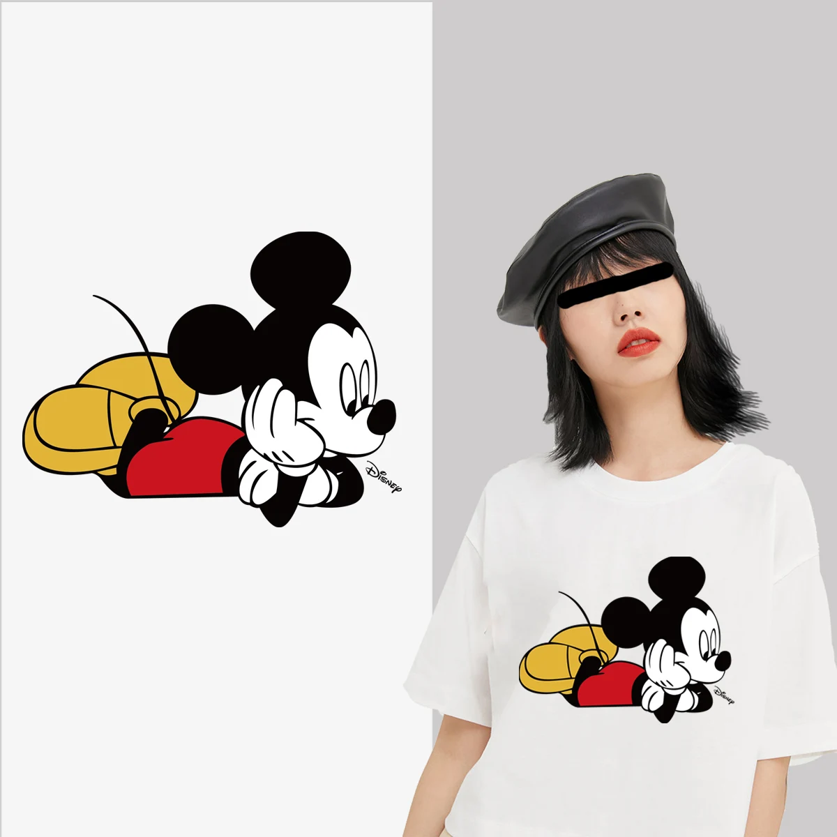 Cartoon animal animation MICKEY MICKEY MOUSE pattern Vinyl Sticker For Clothes Heat Transfer for Clothing Printed patches