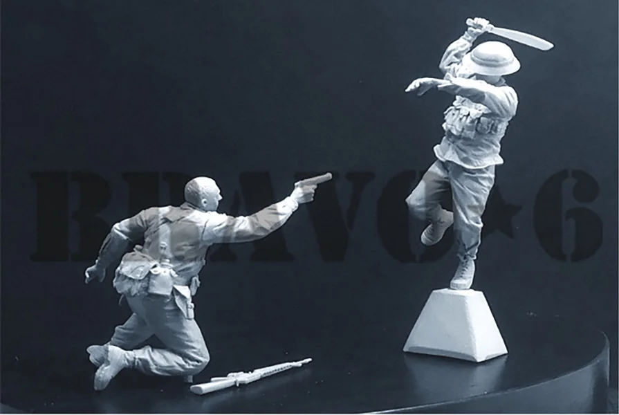 Figurine en résine GK, thème militaire, kit non assemblé et non peint, 1/35