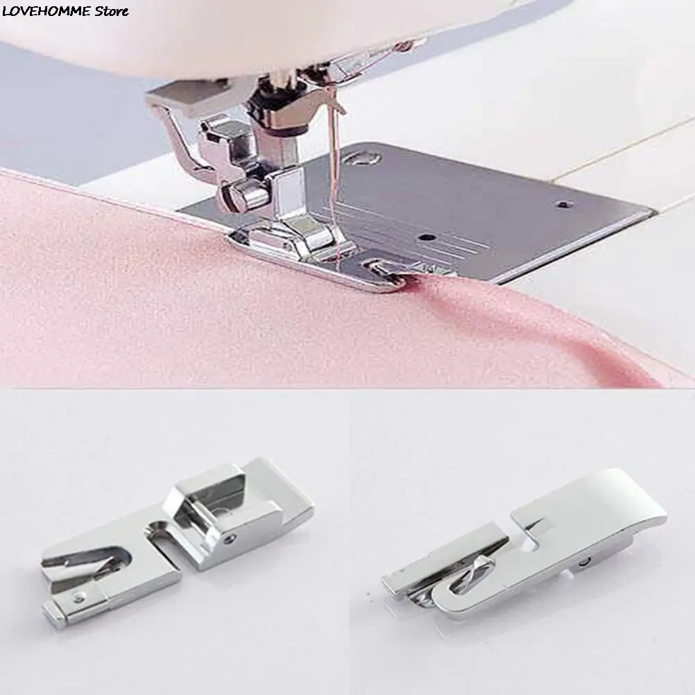 1PCS Professional Rolled Hem Foot For Brother Janome Singer Toyota Silver Bernet Sewing Machine Sewing Tools & Accessory