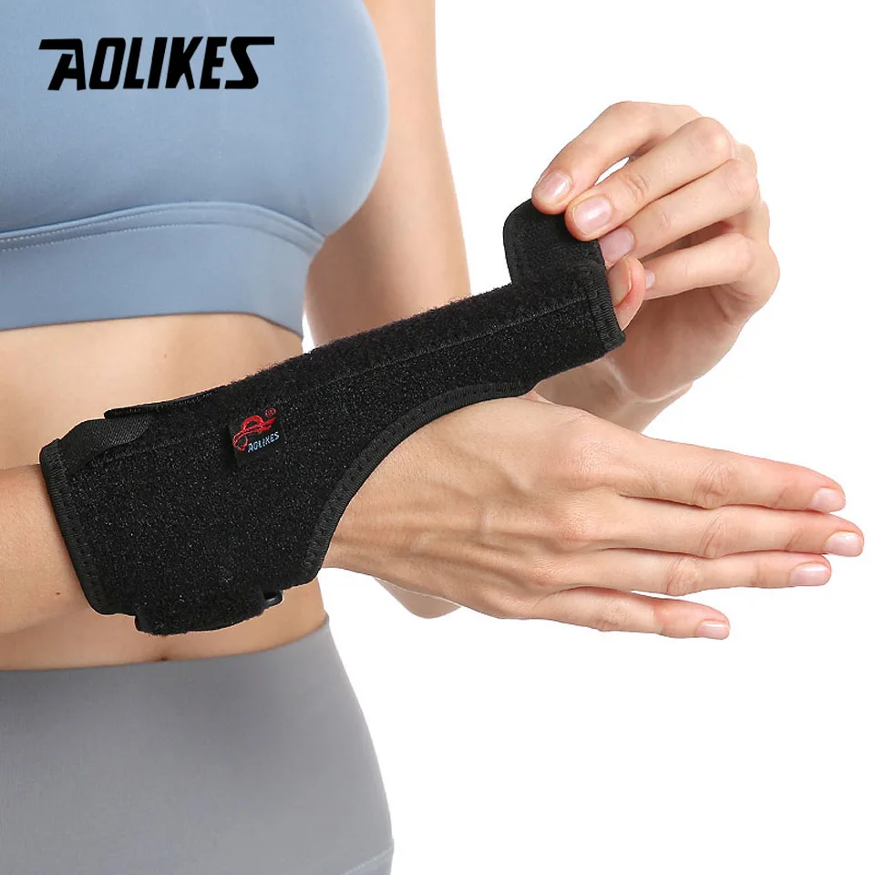 AOLIKES 1PCS Wrist Support Thumb Hand Brace Splint Sprains Arthritis Wristband Belt Finger Splint Tennis Sport  Wrist Protection