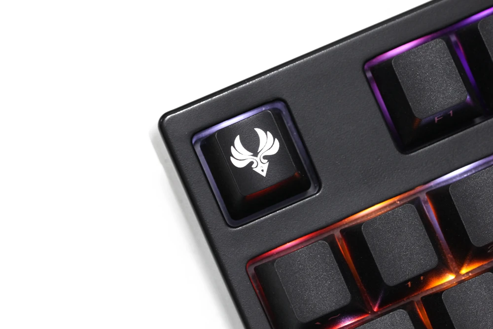 Novelty Shine Through Keycap ABS Etched black red r1 ESC Genshin Impact elements Pyro Geo Dendro Anemo Hydro Cryo Electro