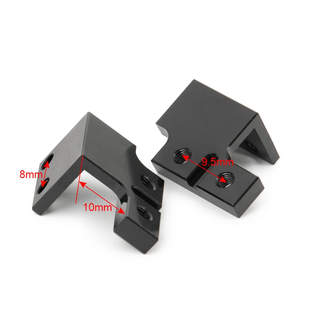 AXSPEED Black Aluminum Alloy Front Servo Mount Plate Kit for Axial SCX10 II 90046 1/10 RC Crawler Car Upgrade Parts