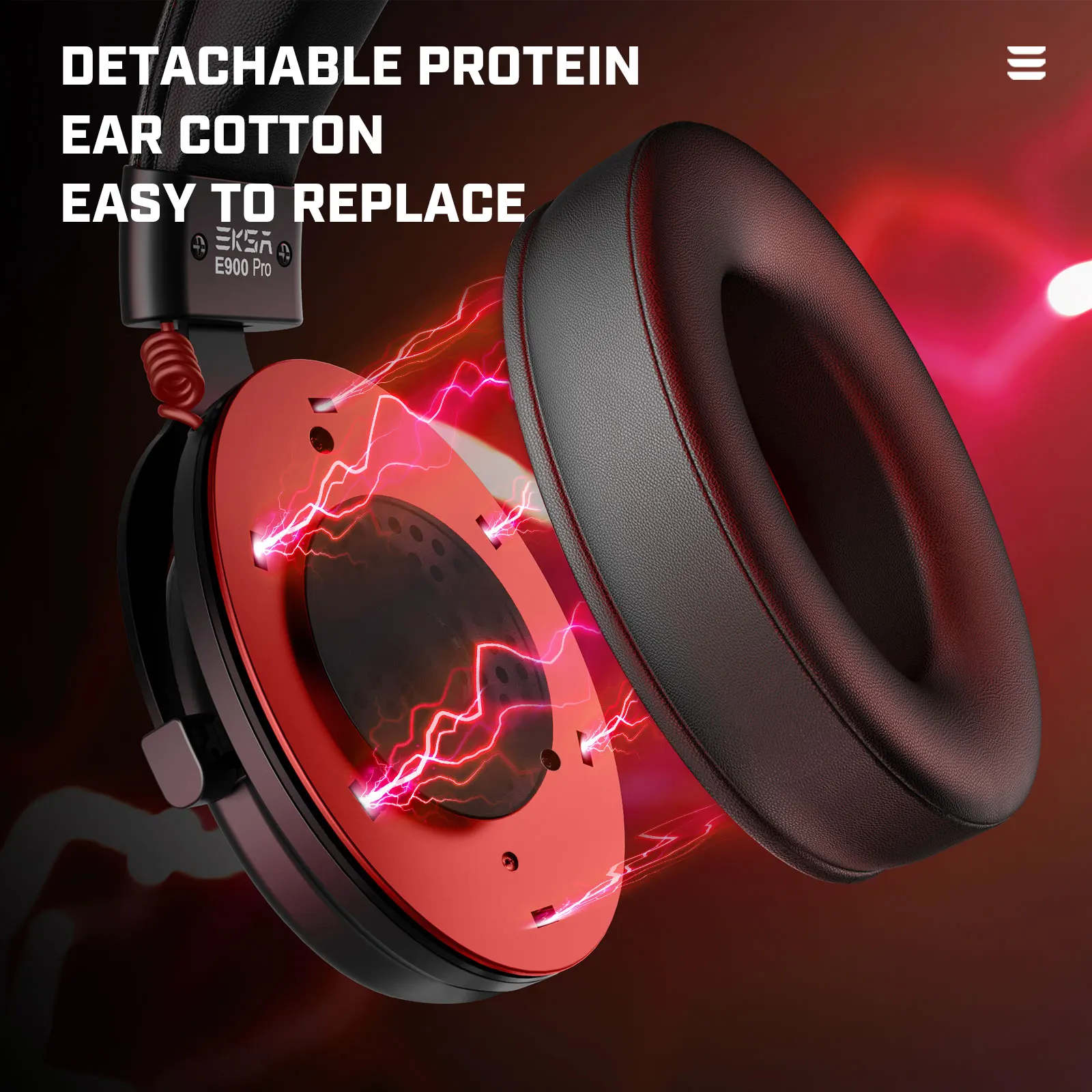 1 Pair Replacement Headphone Earpads Cushions Cover For EKSA E900 Pro Gaming Headset Soft Memory Foam Ear Pads