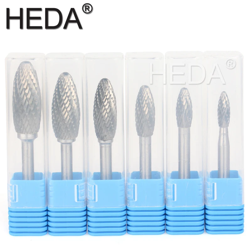 6-16mm Engraving Heads Hand Joinery Tool Set HX-Series Tungsten Carbide Burr Bit Rotary Files For Grinding Metal Wood Carving