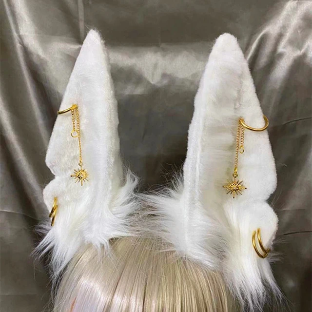 White 2024 Anubis Ears Headband for BJD SD 1/3