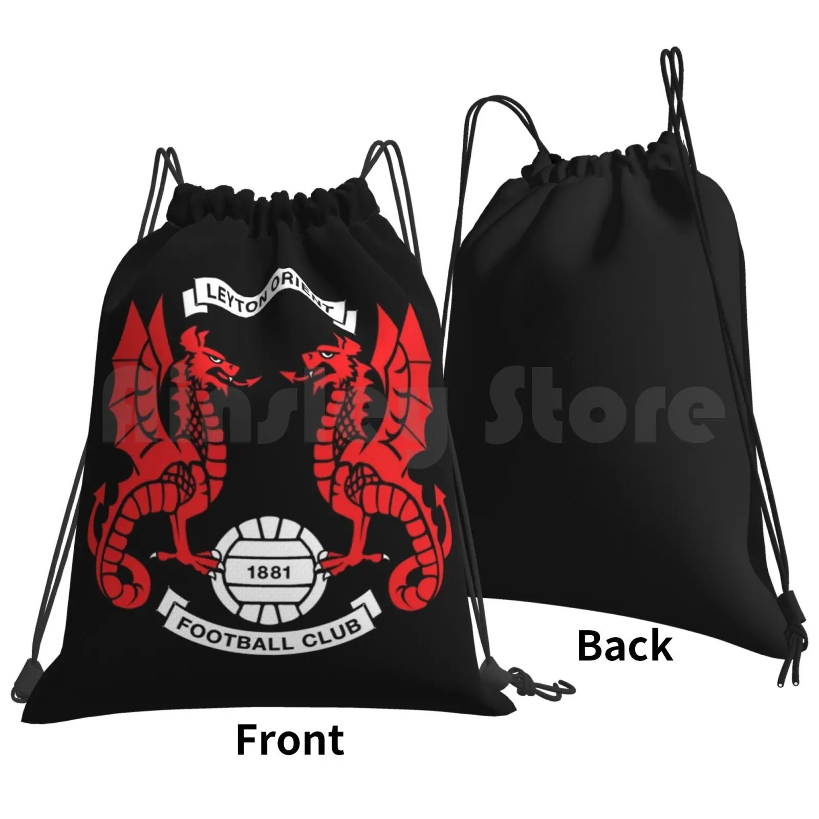 Best 2020 Backpack Drawstring Bags Gym Bag Waterproof Cool Football Leyton Soccer Leyton England London Red English 2020