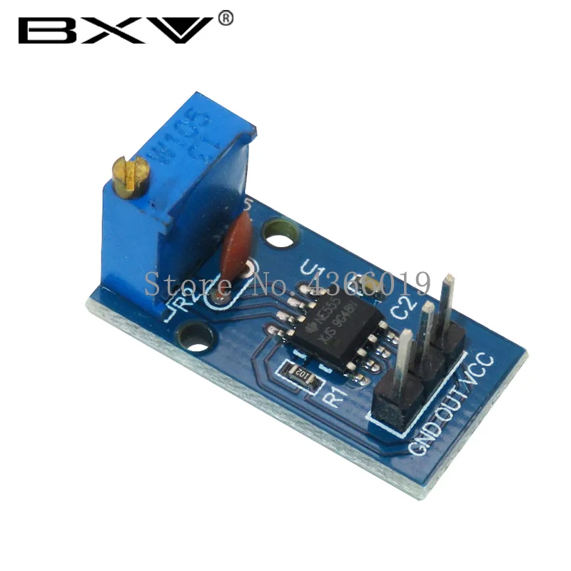 DC 5V 12V NE555 Adjustable Resistance Frequency Pulse Generator Module Single Channel Output for Arduino Smart Car