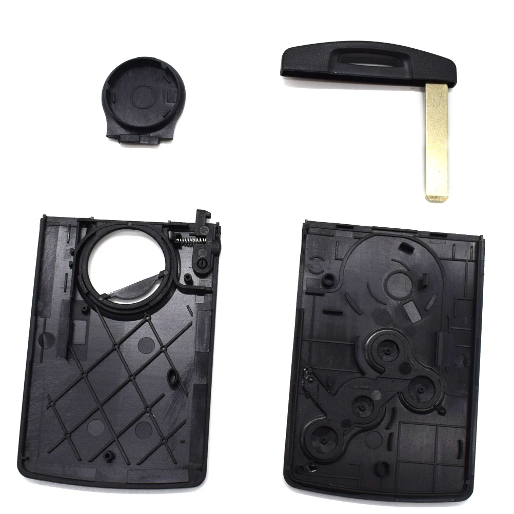 Remote Smart Card Key Case com pequena lâmina de chave, Fob Shell, 4 botões, apto para Renault Koleos Megane Clio Captur Laguna 2 3