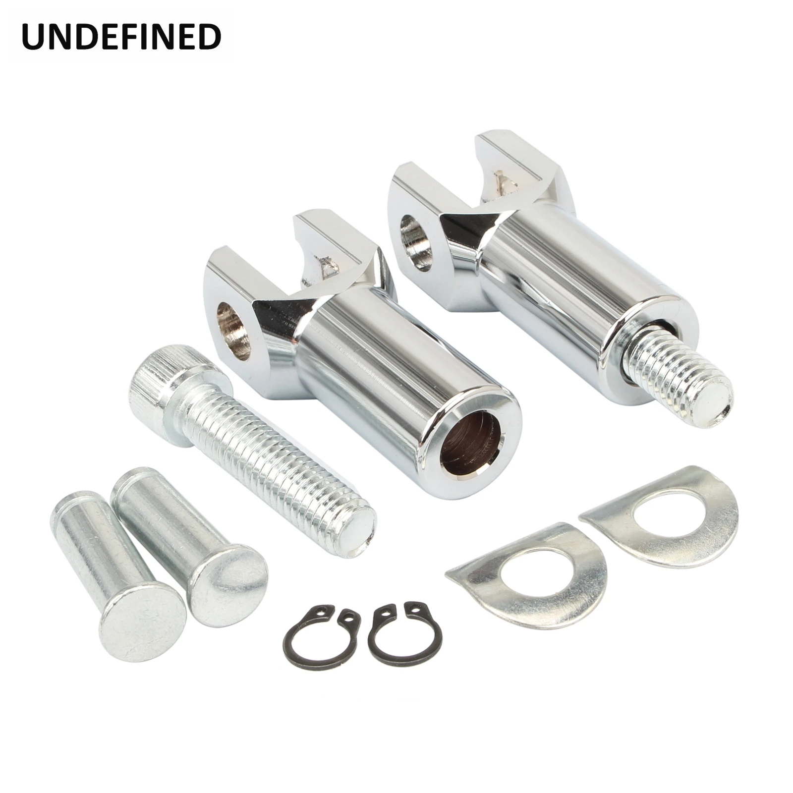 Motorcycle Chrome Foot Pegs Support Mount Rear Passenger Footpegs Clevis Kit For Harley Softail Fatboy FLSTF 2000-2006 2.25\'\'