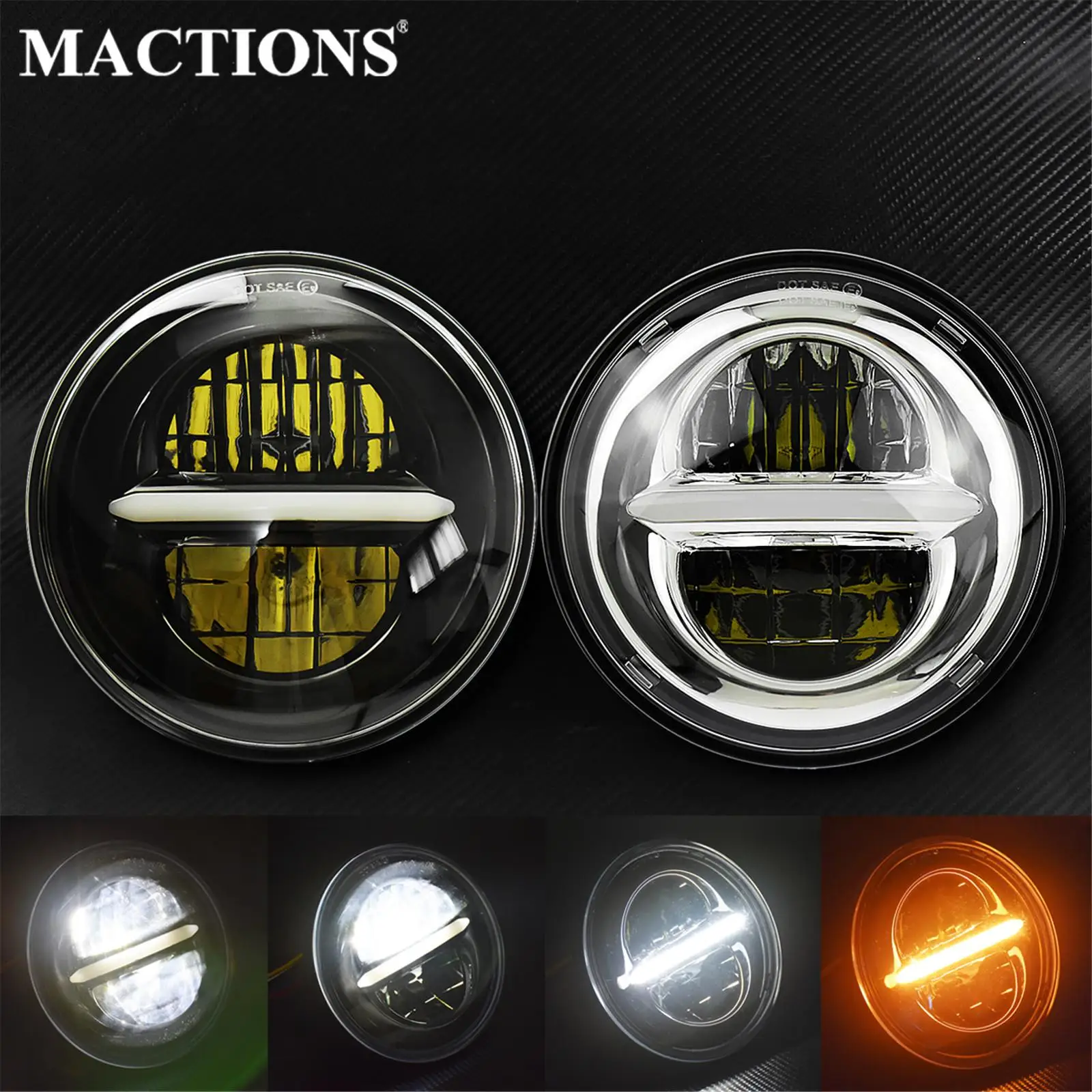 Motorcycle 5.75 Inch LED Headlight 5 3/4\