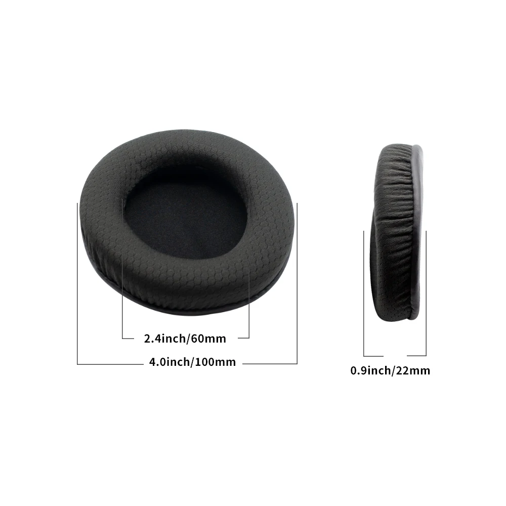 라운드 이어 쿠션 이어폰 패드, 블랙 메쉬 폼 헤드폰 수리 액세서리, 귀마개, 6cm-10cm, 1 쌍