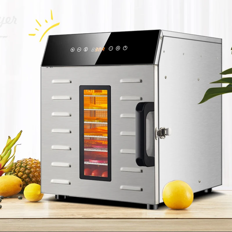 مجفف طعام منزلي صغير فواكه مجفف هواء أغذية الحيوانات الأليفة الخضار ديهيدراتور آلة الفاكهة الجافة التجارية LC-KJF8 220 فولت