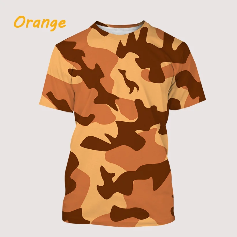 Summer Camouflage T Shirts Unisex T-Shirt Casual Short sleeve Breathable Camo Round neck Military T Shirts