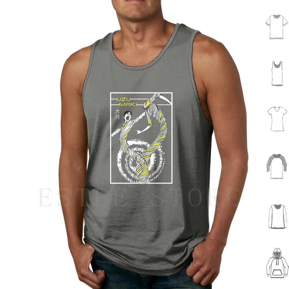 Uzumaki ''oblivion'' V1 Tank Tops Vest Uzumaki Horror Manga Junji Ito Anime Japanese Scary Japan Creepy Spiral Cute Junji