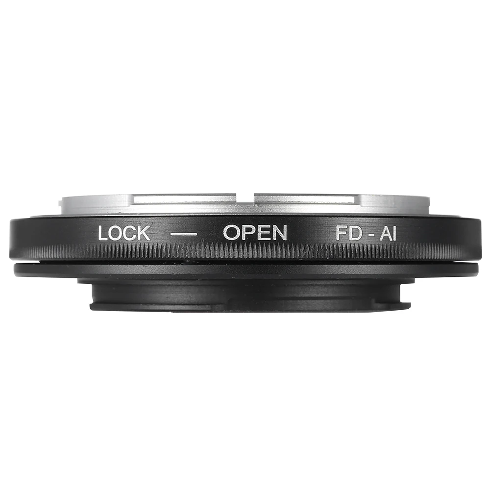 FD - AI FD - Nik For Macro Photography Mount Adapter Ring with Aperture Control Ring for Canon FD Lens for Nikon F Mount Camera