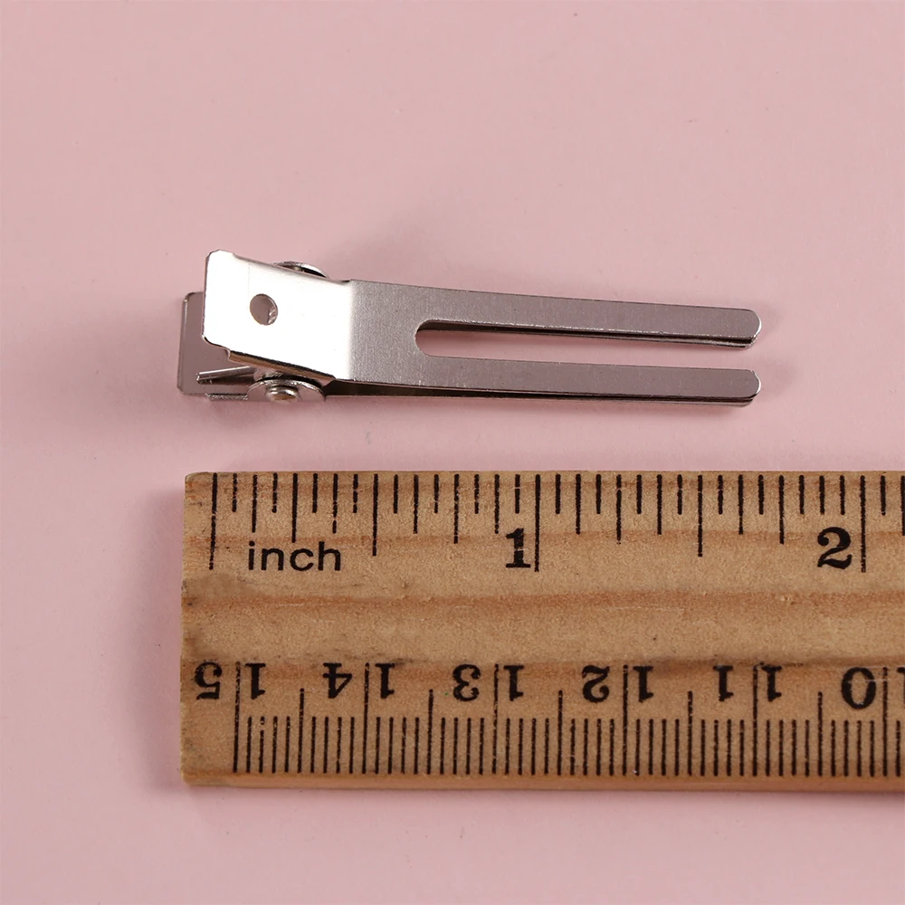 New 20Pcs Prong HairClip Hairdressing Double Hole Pin Barrette Curl Setting Section Hairpin Headwear Hair StylingToolAccessories