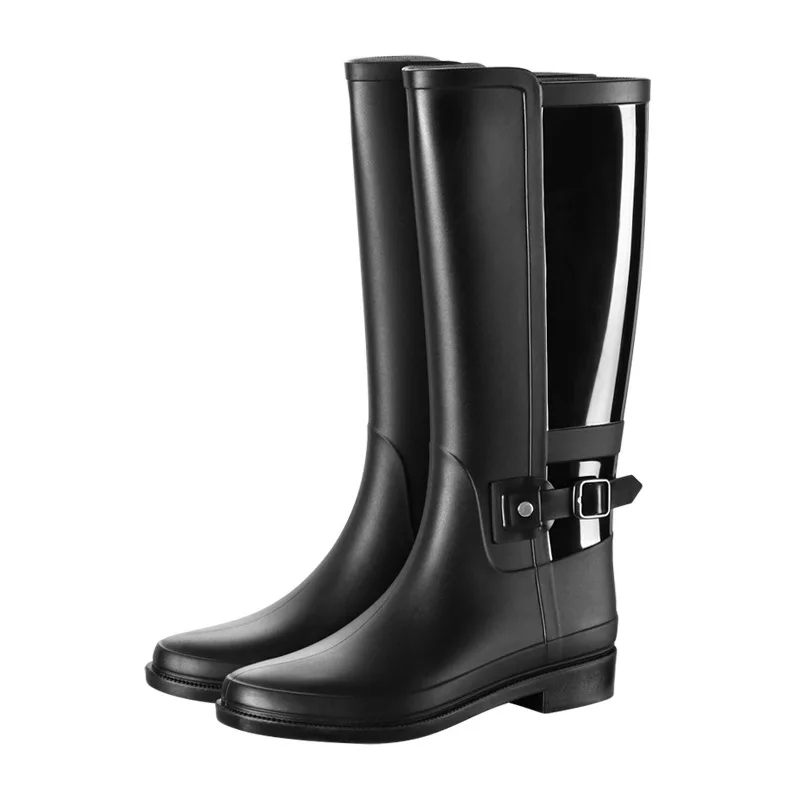 Ladies Waterproof Yellow Rain Boots Female Knee-high Fashion Women Rubber Rain Boots Girls Shoes Rainboots PVC Rain Shoes xcv45