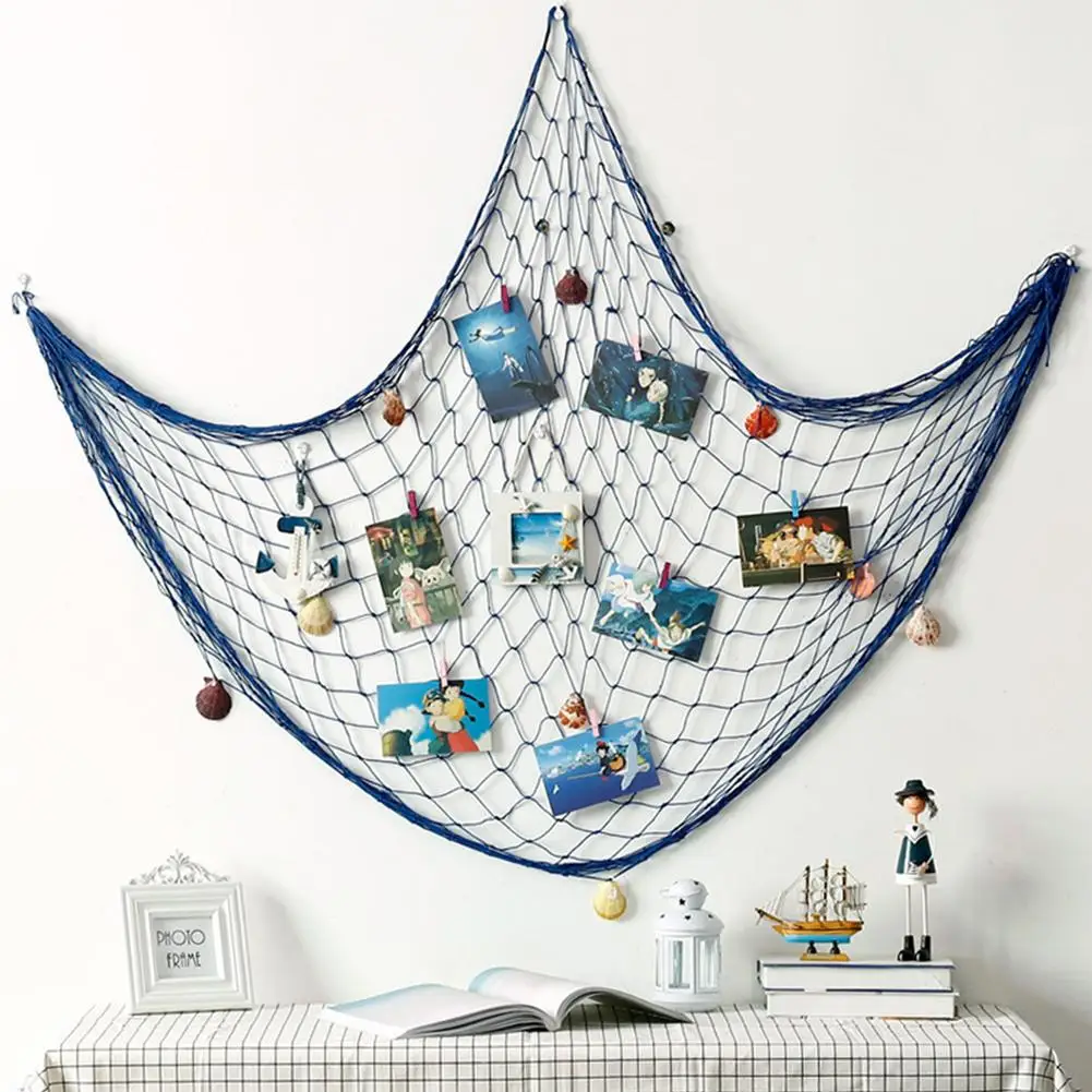 Big Fishing Net Decoration Home Decoration Wall Hangings Fun The Mediterranean Sea style Wall Stickers Children Bedroom Wall Art