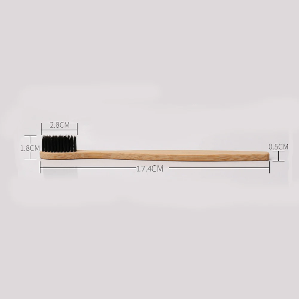 50pcs Eco-Friendly Natural Bamboo Tooth Brush Toothbrush Soft Capitellum Fiber Toothbrush Bamboo Tooth Brush Oral Care Supplies