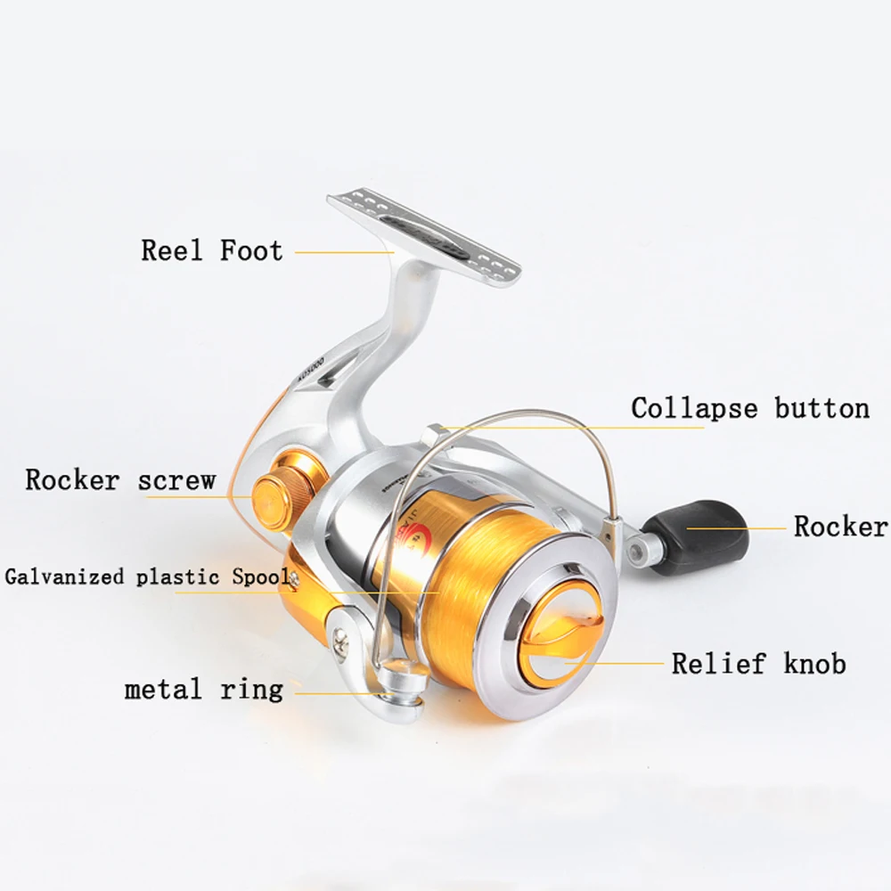 Carrete giratorio 10BB 5,2:1 – Bobina metálica para pesca en roca - imagen 5