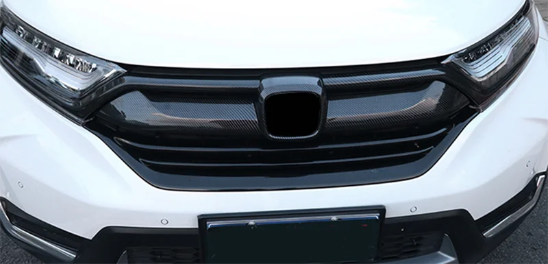 Evan-Fischer Left Side Grille Trim For Honda CR-V 2020-2022 - Painted Black, With Chrome